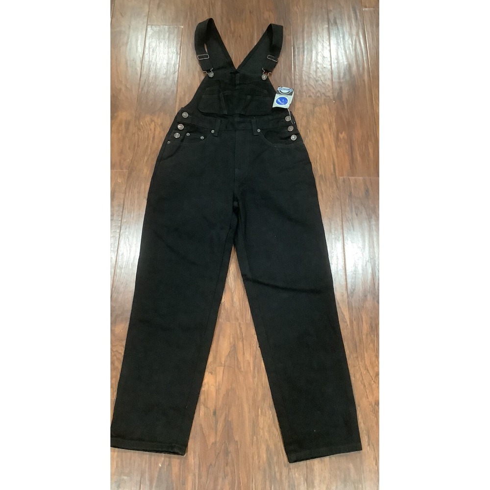 Vintage Jordache Overalls Y2k Black Denim Jean Carpenter Loop 80's/ 90's Sz. M